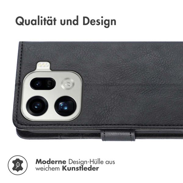 imoshion Luxuriöse Klapphülle Oppo Find X9 Pro - Schwarz