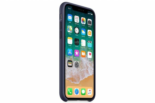 Apple Dunkelblaues Silikon-Case für iPhone X