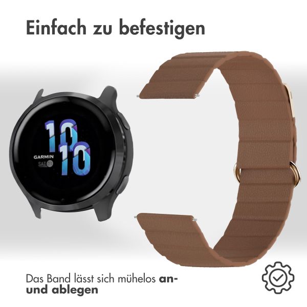 imoshion Magnetlederarmband -   Universelle 22 mm Anschluss - Braun