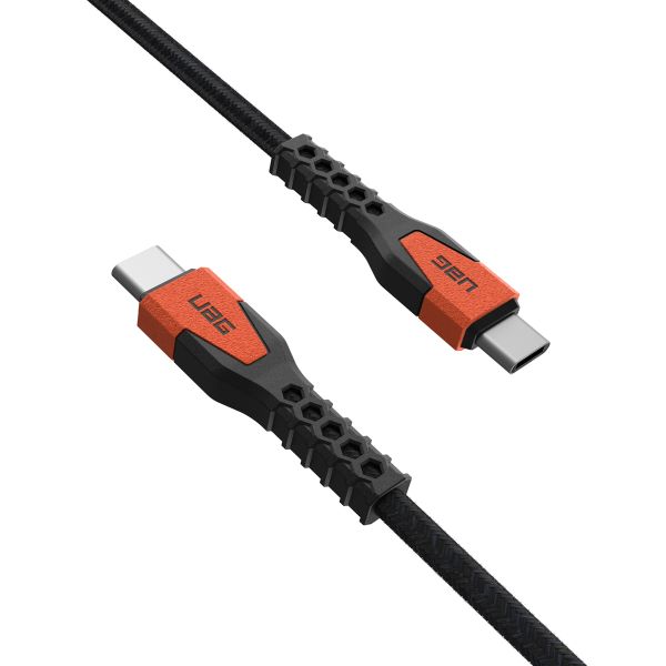 UAG Kevlar® Kern USB-C zu USB-C Ladekabel - 1,5 Meter - Schwarz / Orange