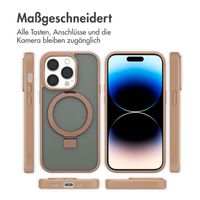 Accezz Ring Stand Backcover mit MagSafe iPhone 14 Pro - Braun