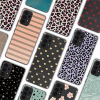 imoshion Design Hülle Samsung Galaxy A52(s) (5G/4G) - Striped peach reverse