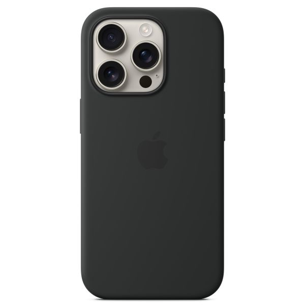 Apple Silikon-Case MagSafe für das Apple iPhone 16 Pro - Black