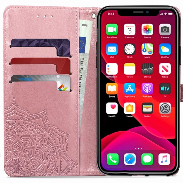Mandala Klapphülle Rosa Apple iPhone 11 Pro