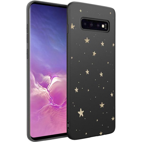 imoshion Design Hülle für das Samsung Galaxy S10 - Sterne / Schwarz