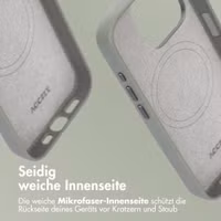 Accezz MagSafe Leather Backcover Apple iPhone 15 Pro - Light Grey
