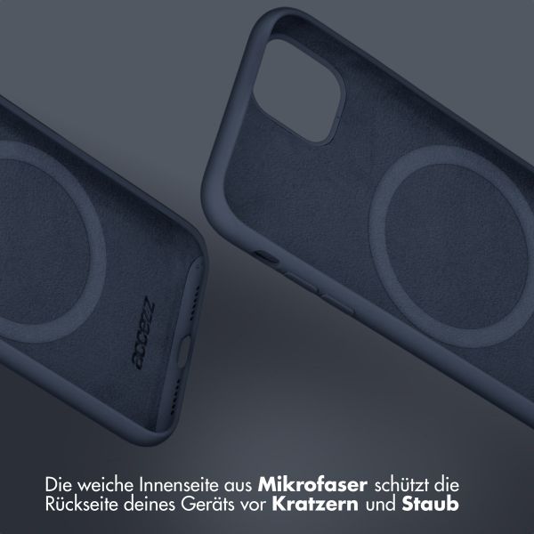 Accezz Liquid Silikoncase mit MagSafe für das iPhone 14 - Dunkelblau