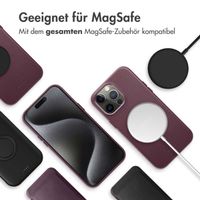 Accezz MagSafe Leather Backcover Apple iPhone 15 Pro Max - Heath Purple