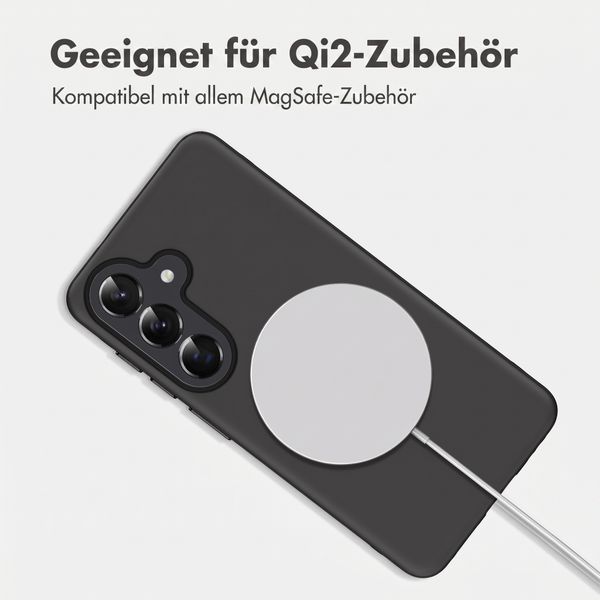imoshion Color Backcover mit Thin MagSafe Ring Samsung Galaxy S25 / S24 - Schwarz