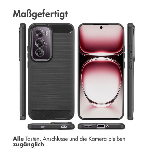 imoshion Brushed Back Cover Oppo Reno 12 Pro - Schwarz