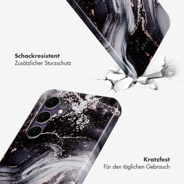 Selencia Vivid Tough Back Cover für das Samsung Galaxy S24 FE - Chic Marble Black