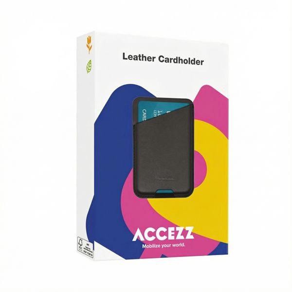 Accezz Vintage Leder MagSafe Kartenhalter mit Ständer - Rustic Brown