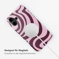 Selencia Vivid Tough Back Cover MagSafe für das iPhone 16 - Wavy Swirl Pink Plum