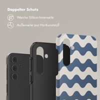 Selencia Vivid Back Cover Samsung Galaxy A55 - Wave Vibes Classic Blue