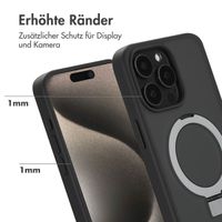 Accezz Ring Stand Backcover mit MagSafe Apple iPhone 15 Pro Max - Schwarz