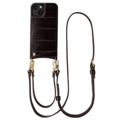 Selencia Nova Echtleder Backcover mit Kartenhalter Apple iPhone 14 / 13 - Dark Chocolate