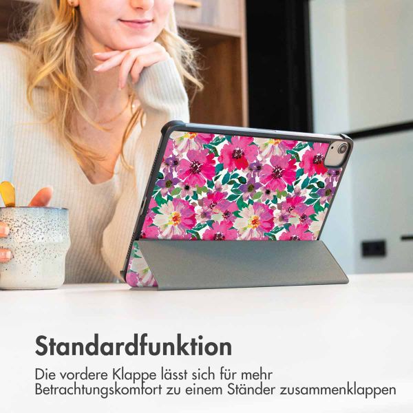 imoshion Design Trifold Klapphülle für das iPad Air 13 Zoll (2025) M3 / (2024) M2 - Floral Watercolor