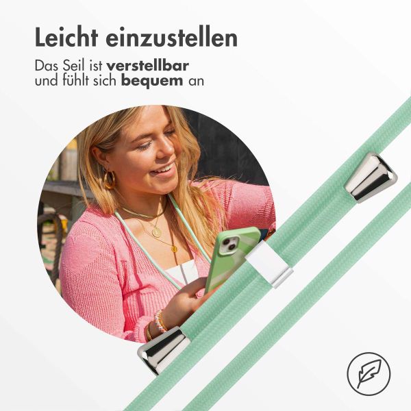 imoshion Silikonhülle design mit Band für das iPhone 15 Pro - Retro Green