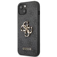 Guess 4G Metal Logo Back Cover für das iPhone 13 - Grau