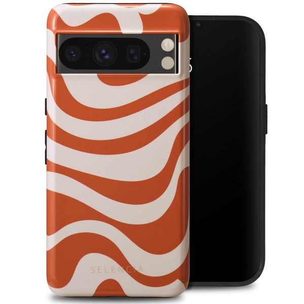 Selencia Vivid Tough Back Cover für das Google Pixel 8 Pro - Dream Swirl Orange