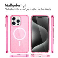 imoshion Sparkle Back Cover mit MagSafe Apple iPhone 15 Pro - Glitzer Rosa