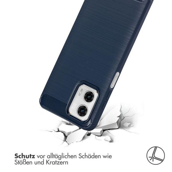 imoshion Brushed Back Cover Motorola Moto G73 - Dunkelblau