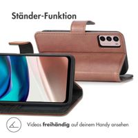 imoshion Luxuriöse Klapphülle Motorola Moto G42 - Braun