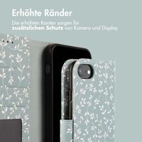 imoshion Design Klapphülle Apple iPhone 16e - Smoke Green Flowers