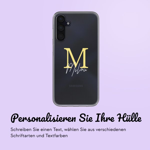 Personalisierte Hülle mit Buchstaben Samsung Galaxy A52(s) (5G/4G) - Transparent