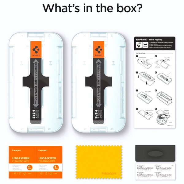 Spigen GLAStR Privacy EZ Fit Displayschutzfolie  + Applicator für das Apple iPhone 13 / 13 Pro