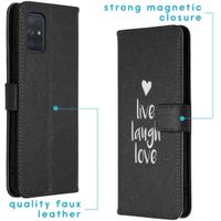 imoshion Design TPU Klapphülle Galaxy A71 - Live Laugh Love