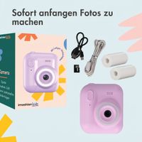 imoshion Kids Camera mit Fotodrucker - Kinderkamera - Fotos/Videos/Spiele - Lila