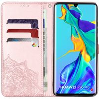 Mandala Klapphülle Rosa für das Huawei P30 Pro