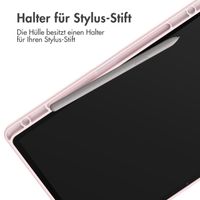 imoshion Trifold Hardcase Klapphülle für das Samsung Galaxy Tab S10 Plus / Tab S9 Plus / Tab S9 Plus FE 12.4 Zoll - Rosa