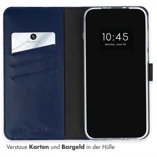 Selencia Echtleder Klapphülle OnePlus 15 - Dunkelblau
