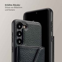 Selencia Sera HandyHülle mit Kordel und Umschlag-Kartenhalter Samsung Galaxy S23 - Schwarz