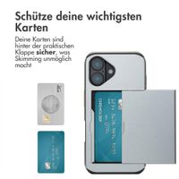 imoshion Backcover mit Kartenfach Apple iPhone 16 - Grau