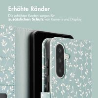 imoshion Design Klapphülle Samsung Galaxy A36 - Smoke Green Flowers