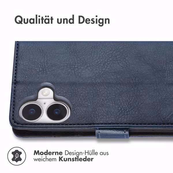 imoshion Luxuriöse Klapphülle Apple iPhone 17 - Dunkelblau