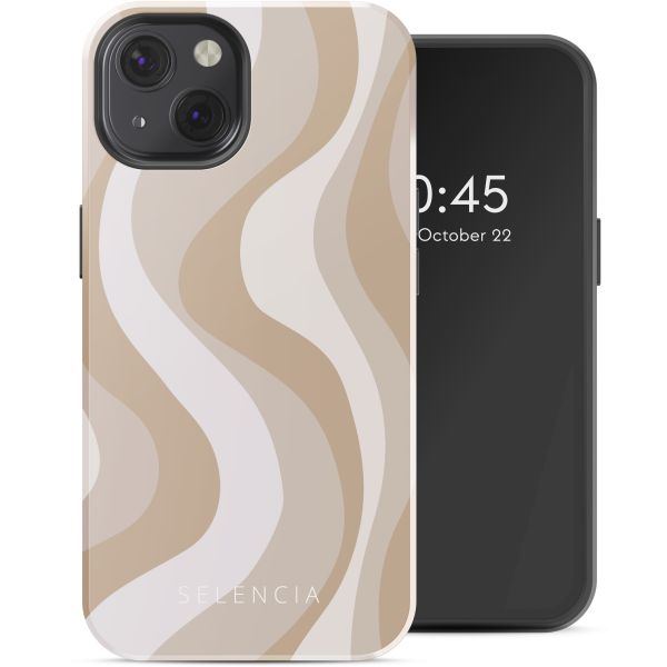Selencia Vivid Tough Back Cover mit MagSafe für das Apple iPhone 13 - Desert Waves Beige