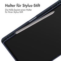 imoshion Trifold Hardcase Klapphülle für das Samsung Galaxy Tab S9 11.0 Zoll - Dunkelblau