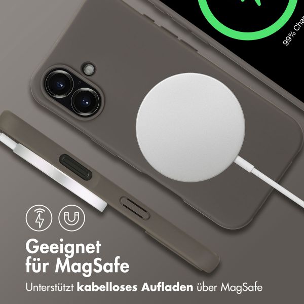 imoshion Color Backcover mit abtrennbarem Band MagSafe für das iPhone 16 - Black Coffee