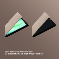 Selencia Riva Klapphülle Samsung Galaxy Tab A11 Plus - Beige
