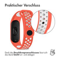 imoshion Silikonband Sport für das Xiaomi Mi Band 7 - Neon Orange / Weiß