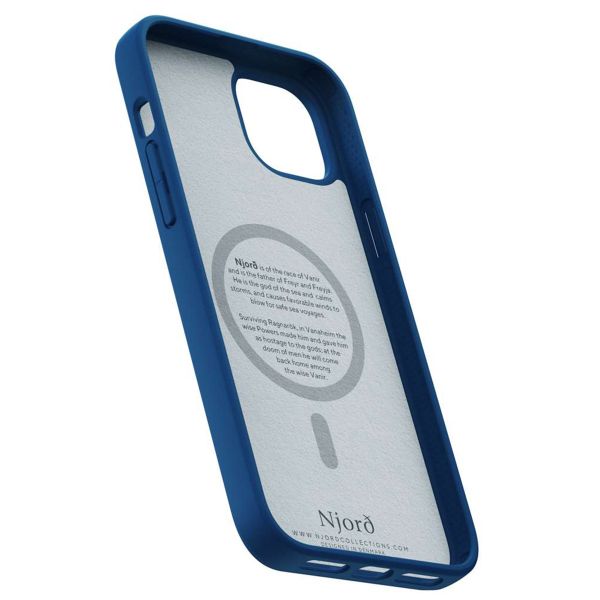 Njorð Collections Wildleder Comfort+ Case MagSafe für das iPhone 15 Plus - Blue