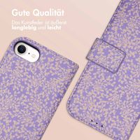 imoshion ﻿Design Klapphülle für das iPhone SE (2022 / 2020) / 8 / 7 / 6(s) - Purple White Flowers