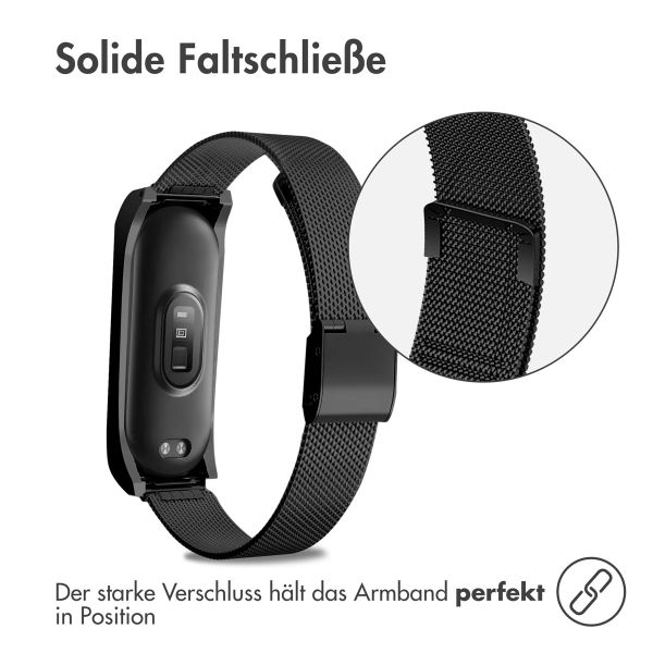 imoshion Mailändische armband für das Xiaomi Mi Band 7 - Schwarz