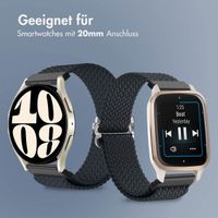 imoshion Gewebtes Nylonarmband - Universeller 20-mm-Anschluss - Dunkelgrau