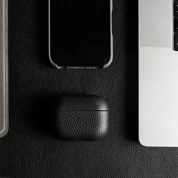 Accezz Echtes Leder Case Apple AirPods Pro - Schwartz