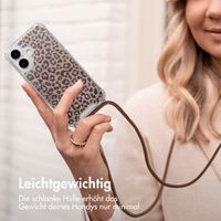 imoshion Design Hülle mit Band Apple iPhone 16 - Leopard Mood